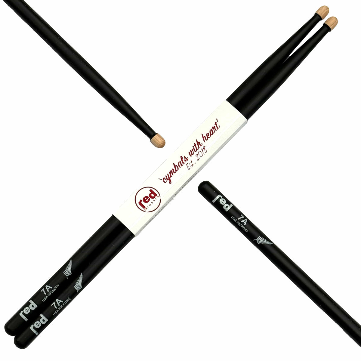 Red Cymbals Drum Sticks Red Drumsticks Silver Fern Sticks Black or Silver Red Drumsticks Silver Fern Sticks Black or Silver