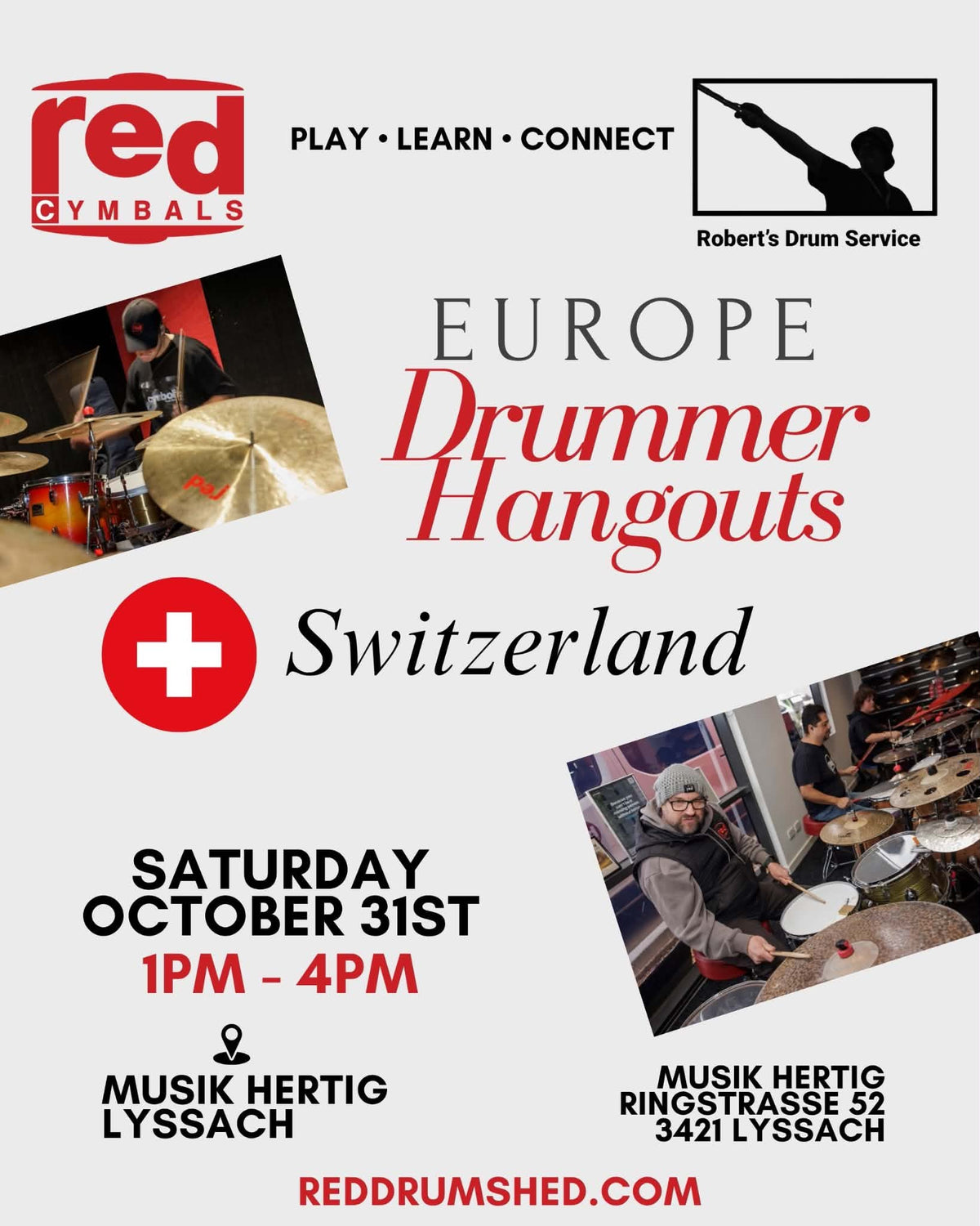 Drummer Hangout Switzerland – Lyssach flyer